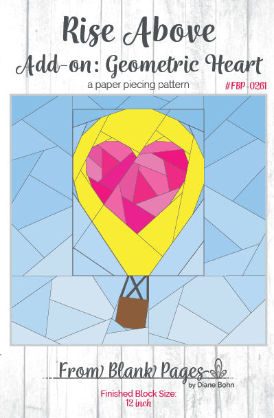 Rise Above Geometric Heart Pattern Cover front