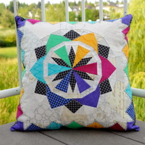 Celesial Star pillow, with included border pattern  by Diane Bohn, @fromblakpages