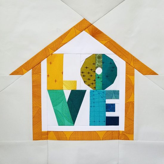 fbp LOVE quilt block Home Lovin Quilt