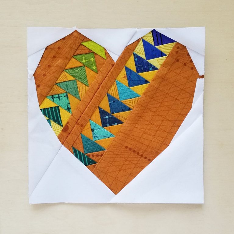 Heart Attack Mini Geese quilt block