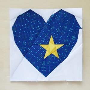 Heart Attack Mini Star quilt block