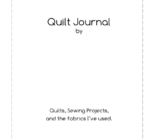 Quiltt Journal title page