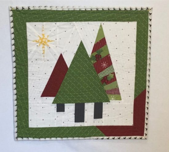 Trees at Night by Jeanie Allen, @sewmuchlovequilting
